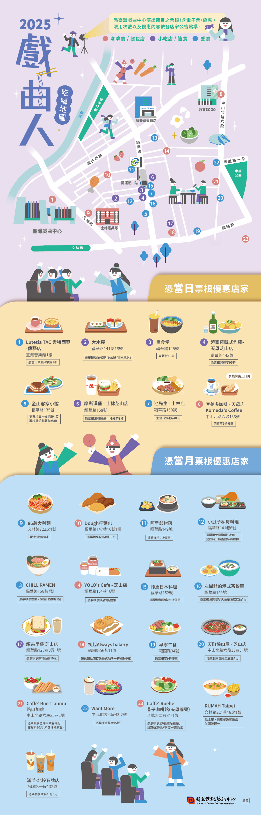 2025戲曲中心吃喝地圖