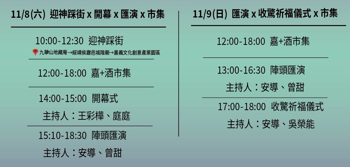 活動節目表